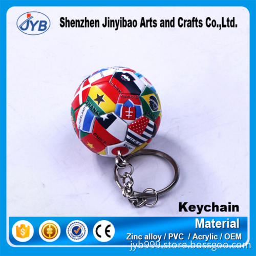 custom world cup business promotion gift football soccer keychain with logo